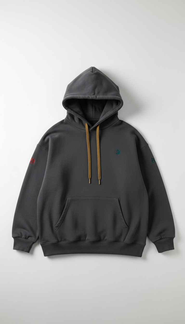 Oversized Cotton Hoodie Drop-Shoulder