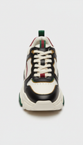 Chunky Leather Sneaker Contrast Sole