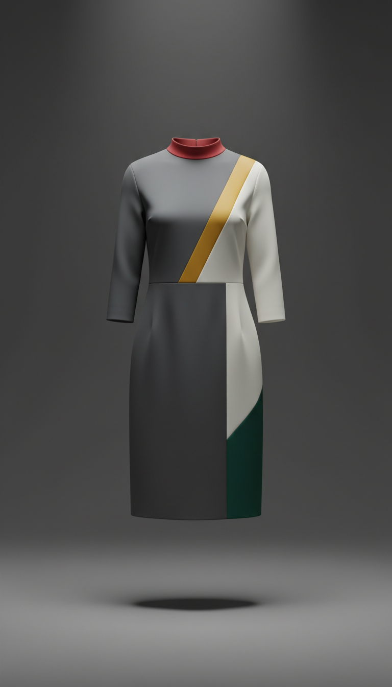Sleek Urban Dress Asymmetric Hem